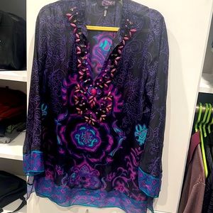 Hale Bob size M beaded embellished tunic